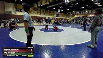 62 lbs Semifinal - Kashius Syon, The Mantanona Training Center vs Xander Antillon, Fallbrook Wrestling Club