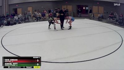116 lbs Round 5 (8 Team) - Ezekiel Witt, Kansas Pythons vs Taye Jordan, Iowa PWC