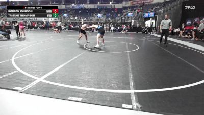 174 lbs 5th Place - Korben Johnson, Warrenton MO _ Warrenton High School vs Tristan Thompson, Wildcat Wrestling