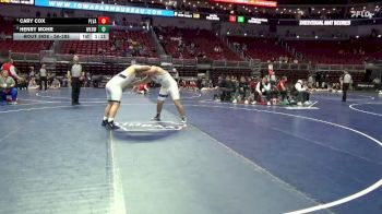 3A-285 lbs 3rd Place Match - Cary Cox, Pleasant Valley vs Henry Mohr, Waukee Northwest