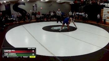 125 lbs. Cons. Round 7 - Carmen Hill, Capital City vs Toby Goertz, Lafayette (Wildwood)