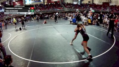 82 lbs Quarterfinal - Emerson Callaway, 2TG (Girls) vs Mia Schrader, Rocket Wrestling Club / RWC - Girls