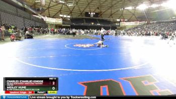 59 lbs Champ. Round 2 - Wesley Hume, Blaine Barracudas Wrestling Club vs Charles (Charlie) Knigge, Inland Northwest Wrestling Training Center
