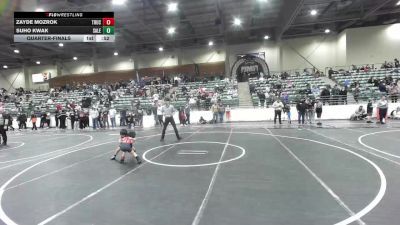 49 lbs Quarterfinal - Zayde Mozrok, Truckee WC vs Suho Kwak, Salem Elite
