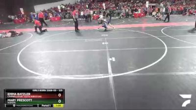 125 lbs Cons. Round 4 - Mary Prescott, Hudson vs Emma Batzler, Campbellsport Youth Wrestling