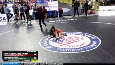 100 lbs Quarterfinal - Diana Fuentes, Mesa Verde High School Wrestling vs Lupita Cervantes Garcia, Merced High School Wrestling