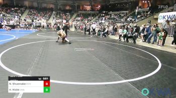 Semifinal - Noah Shuemake, Poteau Youth Wrestling Academy vs Harbor Hicks, Vian Wrestling Club