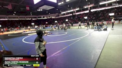 Girls 125 lbs Cons. Round 3 - Samantha Cortez, North Medford (Girls) vs Olivia Martin-McKenzie, Bonney Lake (Girls)