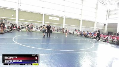 88 lbs Placement Matches (8 Team) - Gavyn DeCol, Utah Gold vs Onofre Gonzales, Colorado