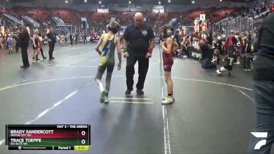 72 lbs Cons. Round 3 - Brady Sandercott, Motor City WC vs Trace Toeppe, Ida Elite WC