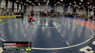 110 lbs Rd# 1 9:00am Friday - Peyton Boston, Oklahoma Elite vs Jamison Forrest, Dynasty RED