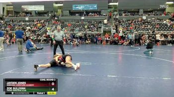 100 lbs Cons. Round 2 - Jayden Jones, Nebraska Wrestling Academy vs Zoe Sullivan, Viking Wresting Club