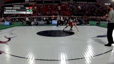 G 120 lbs 5th Place Match - Whitney Cawthra, Rocky Mountain vs Gracie Price, Thunder Ridge