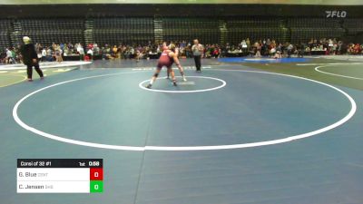 157 lbs Consi Of 32 #1 - Graden Blue, Centennial vs Colton Jensen, Stansbury