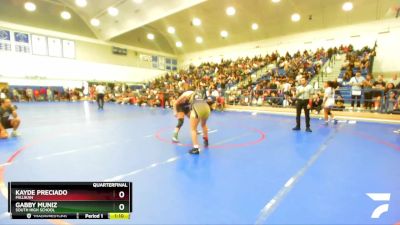 155 lbs Quarterfinal - Kayde Preciado, Millikan vs Gabby Muniz, South High School