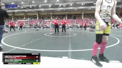 110 lbs Semifinal - Brayden Niedens, Wichita Blue Knights vs Lincoln Schwettman, Emporia Kids Club