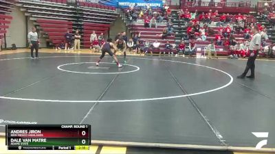133 lbs Cons. Round 3 - Dale Van Matre, Adams State vs Andres Jiron, New Mexico Highlands