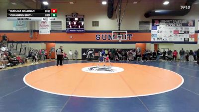 84 lbs Semifinal - Channing Smith, Oakland Middle School vs Matlida Galligan, Warren Co. Middle School