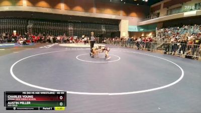 80-85 lbs Round 2 - Charles Young, Spring View Middle School vs Austin Miller, USA GOLD