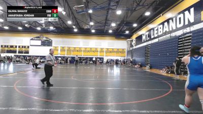 155 lbs Round Of 16 - Olivia Shultz, Connellsville vs Anastasia Jordan, Pine-Richland