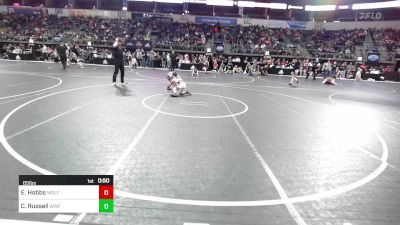 65 lbs Consi Of 8 #1 - Easton Hobbs, Wolf Pack vs Canon Russell, Wentzville Wrestling Federation