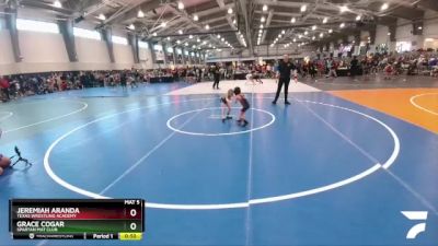 42 lbs Quarterfinal - Grace Cogar, Spartan Mat Club vs Jeremiah Aranda, Texas Wrestling Academy