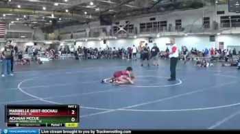 66 lbs Round 1 (4 Team) - Maribelle Geist-Rochau, Missouri Blue vs Achaiah McCue, Indiana INFERNO GOLD