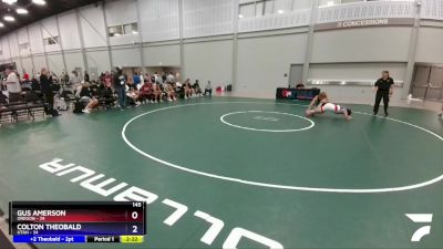 145 lbs Round 2 (8 Team) - Gus Amerson, Oregon vs Colton Theobald, Utah