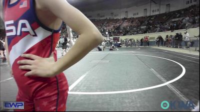 57 lbs Quarterfinal - Michele Thompson, Wyandotte Youth Wrestling vs Adria Brigge, Mojo Grappling Academy