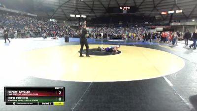 87 lbs Champ. Round 1 - Henry Taylor, Lake Stevens Wrestling Club vs Izick Cooper, Whatcom Wrestling Academy