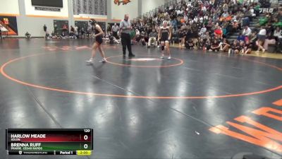 120 lbs Cons. Round 1 - Harlow Meade, Solon vs Brenna Ruff, Prairie, Cedar Rapids