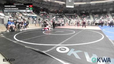 76 lbs Quarterfinal - Parker Henry, Raw Wrestling Club vs Adaline Bowman, Dark Cloud Wrestling Club