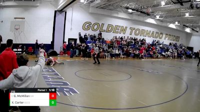 215 lbs Quarterfinal - George McMillan, General McClane vs Xavier Carter, Beaver County Christian School