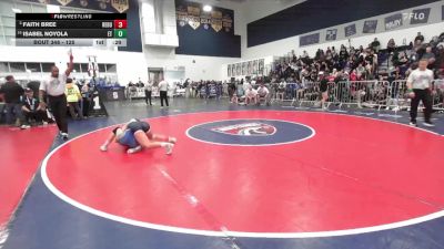 125 lbs Cons. Semi - Isabel Noyola, El Toro vs Faith Bree, Redondo Union