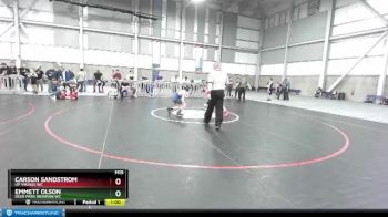 82-84 lbs Round 2 - Carson Sandstrom, UP Vikings WC vs Emmett Olson, Deer Park Ironman WC