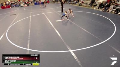 58 lbs Cons. Semi - Gray Meyer, Minnesota vs Jaxon Hotzler, Apple Valley Wrestling Club