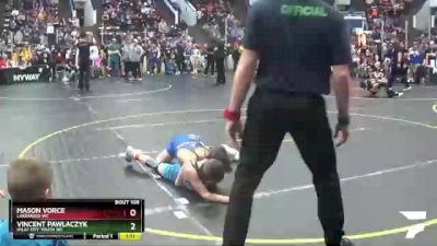 85 lbs Cons. Round 5 - Vincent Pawlaczyk, Imlay City Youth WC vs Mason Vorce, Lakewood WC