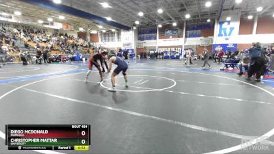 150 lbs Cons. Round 4 - Diego McDonald, Marshall vs Christopher Mattar, University