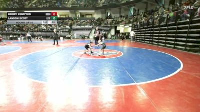 54 lbs Round Of 16 - Brody Compton, Roundtree Wrestling Academy vs Landon Scott, Level Up Wrestling Center