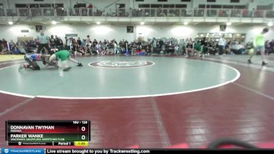 126 lbs Champ. Round 2 - Donnavan Twyman, Indiana vs Parker Wanke, Vincennes Grapplers Wrestling Club