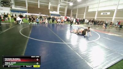 165 lbs 3rd Place Match - Tayson Russell, Hook`Em Wrestling Club vs Takai Saafi, West Jordan