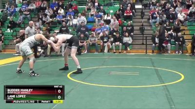 165 lbs Quarterfinal - Lane Lopez, Delta vs Budder Manley, River Valley (bidwell)