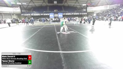 135 lbs Semis - Blake Daniell II, White River Hornets Wrestling Club vs Tanner Sherry, Ascend Wrestling Academy