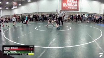 58 lbs Semifinal - Wyatt Yeager, Front Royal Wrestling Club vs Jaiden Hennard, Red Lion