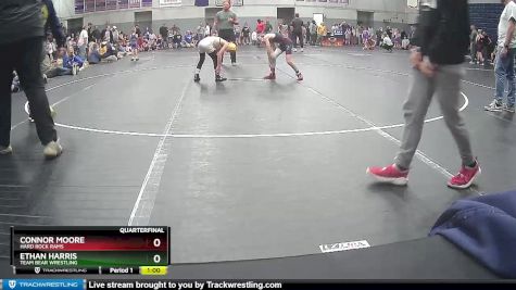 70 lbs Quarterfinal - Connor Moore, Hard Rock Rams vs Ethan Harris, Team Bear Wrestling