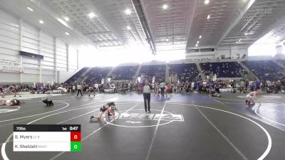 70 lbs 3rd Place - Benjamin Myers, LV Bears WC vs Kainoa Sheldahl, Mantanona TC