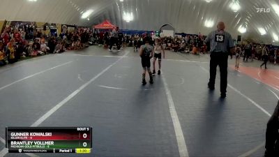 48 lbs Round 2 (6 Team) - Gunner Kowalski, Killer Elite vs Brantley Vollmer, Michigan Gold Pitbulls