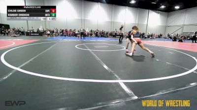 100 lbs Rr Rnd 3 - Chloe Green, Super Girls 7-12 vs Kimber Drenon, Untouchables Girls RED