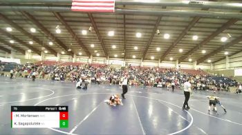 75 lbs Quarterfinal - Maverick Mortensen, Aviator Wrestling Club vs Keli`i Sagapolutele, Champions Wrestling Club