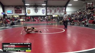 Semifinal - Kyus Bradley, New London Tiger Cub Wrestling vs Everett Krow, Macomb Little Bombers